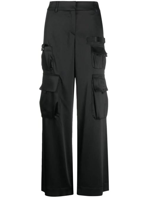 Pantaloni con finitura satinata nera OFF WHITE | OWCF017S24FAB0031010